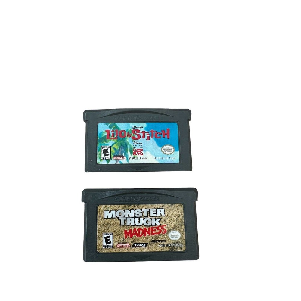 Lilo and Stich / Monster Truck Madness Nintendo Game Boy Advance Games Bundle